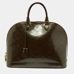 Pre Owned حقيبة لوي فيتون ألما فيرنيه مونوغرامي برونزي أخضر GM