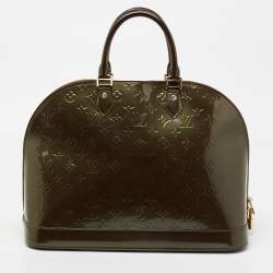 Pre Owned حقيبة لوي فيتون ألما فيرنيه مونوغرامي برونزي أخضر GM