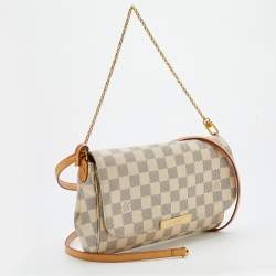 Pre Owned Louis Vuitton Damier Azur Canvas Favorite MM Bag