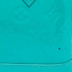 Pre Owned Louis Vuitton Bleu Lagon Monogram Vernis Alma BB Bag