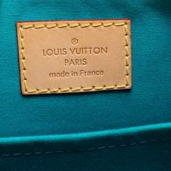 Pre Owned Louis Vuitton Bleu Lagon Monogram Vernis Alma BB Bag