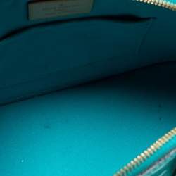 Pre Owned Louis Vuitton Bleu Lagon Monogram Vernis Alma BB Bag