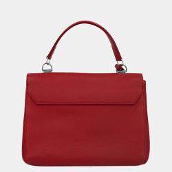 Pre Owned Louis Vuitton Red Epi Leather Lockme II Satchel