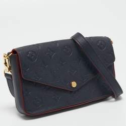 مملوكة مسبقًا Louis Vuitton Marine Rouge Monogram Empreinte Leather Felicie Pochette Bag