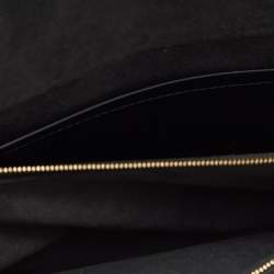 Pre Owned حقيبة كلتش لوي فيتون لويس جلد أسود مزخرفة كريستال