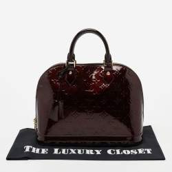 Pre Owned Louis Vuitton Amarante Monogram Vernis Leather Alma PM Bag