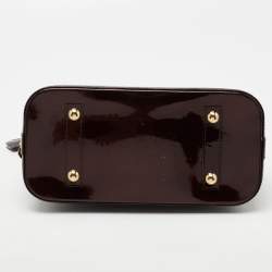 Pre Owned Louis Vuitton Amarante Monogram Vernis Leather Alma PM Bag