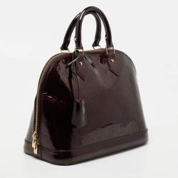 Pre Owned Louis Vuitton Amarante Monogram Vernis Leather Alma PM Bag