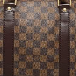 Pre Owned Louis Vuitton Damier Ebene Canvas Keepall Bandouliere 55 Bag