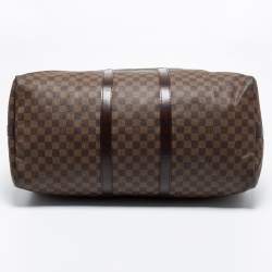 Pre Owned Louis Vuitton Damier Ebene Canvas Keepall Bandouliere 55 Bag