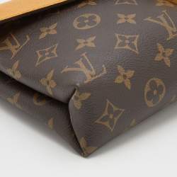 مملوكة مسبقًا حقيبة لوي فيتون بالاس جلد وكانفاس مونوغرامي زعفراني بسلسلة