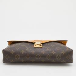 مملوكة مسبقًا حقيبة لوي فيتون بالاس جلد وكانفاس مونوغرامي زعفراني بسلسلة