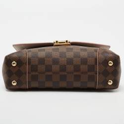Pre Owned Louis Vuitton Rose Ballerine Damier Ebene Canvas Caissa Flap Bag