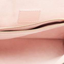 Pre Owned Louis Vuitton Rose Ballerine Damier Ebene Canvas Caissa Flap Bag