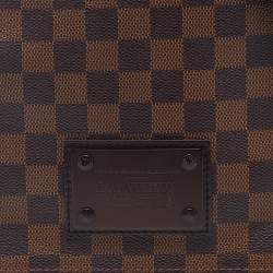 Pre Owned Louis Vuitton Damier Ebene Canvas Brooklyn PM Bag