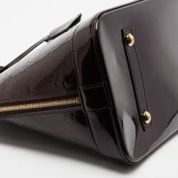 Pre Owned Louis Vuitton Amarante Monogram Vernis Alma GM Bag