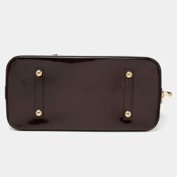 Pre Owned Louis Vuitton Amarante Monogram Vernis Alma GM Bag