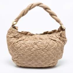 Pre Owned Louis Vuitton Ecru Monogram Leather Limited Edition Olympe Nimbus GM Bag