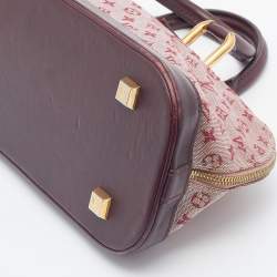 Pre Owned Louis Vuitton Cherry Monogram Mini Lin Horizontal Alma Bag