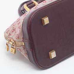Pre Owned Louis Vuitton Cherry Monogram Mini Lin Horizontal Alma Bag