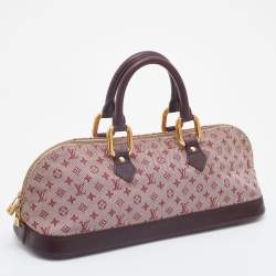 Pre Owned Louis Vuitton Cherry Monogram Mini Lin Horizontal Alma Bag