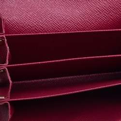 Pre Owned Louis Vuitton Fuchsia Monogram Canvas and Leather Multy Cult Sarrah Wallet