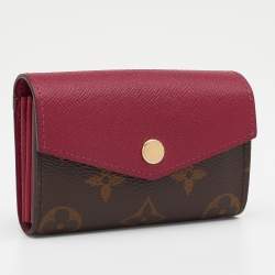 Pre Owned Louis Vuitton Fuchsia Monogram Canvas and Leather Multy Cult Sarrah Wallet