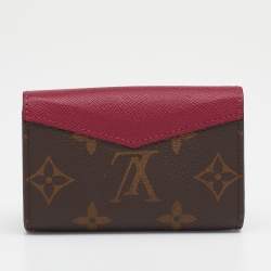 Pre Owned Louis Vuitton Fuchsia Monogram Canvas and Leather Multy Cult Sarrah Wallet
