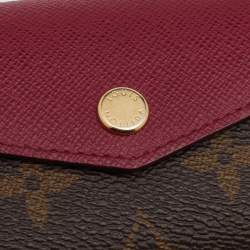 Pre Owned Louis Vuitton Fuchsia Monogram Canvas and Leather Multy Cult Sarrah Wallet