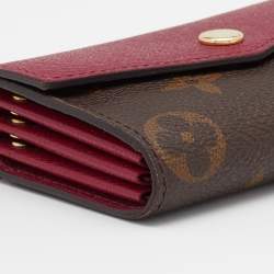 Pre Owned Louis Vuitton Fuchsia Monogram Canvas and Leather Multy Cult Sarrah Wallet