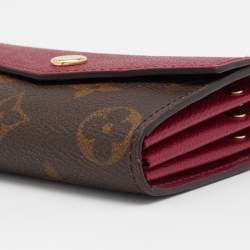 Pre Owned Louis Vuitton Fuchsia Monogram Canvas and Leather Multy Cult Sarrah Wallet