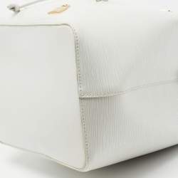 Pre Owned Louis Vuitton White Epi Leather NeoNoe Love Lock Bag