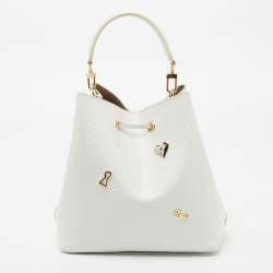 Pre Owned Louis Vuitton White Epi Leather NeoNoe Love Lock Bag