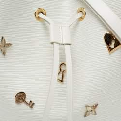 Pre Owned Louis Vuitton White Epi Leather NeoNoe Love Lock Bag