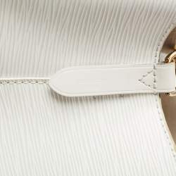 Pre Owned Louis Vuitton White Epi Leather NeoNoe Love Lock Bag