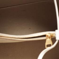 Pre Owned Louis Vuitton White Epi Leather NeoNoe Love Lock Bag
