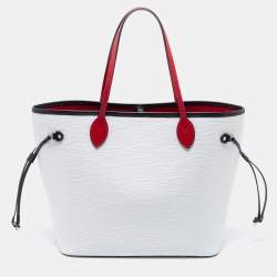Louis Vuitton Neverfull Medium Model Shopping Bag in Red Epi Leather