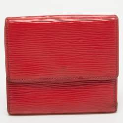 Louis Vuitton Red Epi Leather Elise Wallet