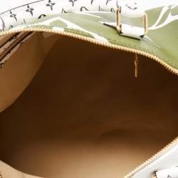 Pre Owned Louis Vuitton Kaki/Beige Monogram Giant Canvas Speedy Bandouliere 30 Bag