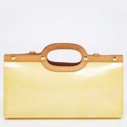 مملوكة مسبقًا حقيبة لوي فيتون روكسبري دريف جلد لامع مطبوع مونوغرامي أخضر