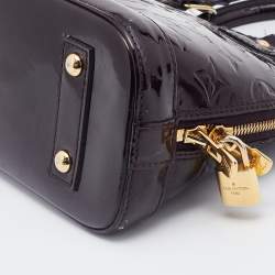 Pre Owned Louis Vuitton Amarante Monogram Vernis Alma BB Bag