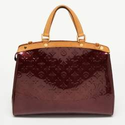 Pre Owned Louis Vuitton Rouge Fauviste Monogram Vernis Brea GM Bag