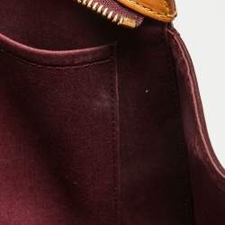 Pre Owned Louis Vuitton Rouge Fauviste Monogram Vernis Brea GM Bag