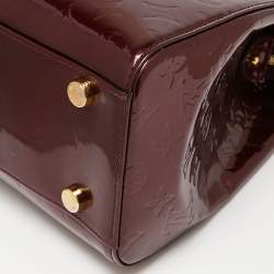 Pre Owned Louis Vuitton Rouge Fauviste Monogram Vernis Brea GM Bag