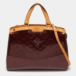 Pre Owned Louis Vuitton Rouge Fauviste Monogram Vernis Brea GM Bag