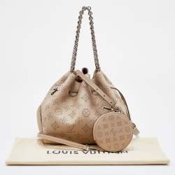 Pre Owned Louis Vuitton Galet Monogram Mahina Leather Bella Bucket Bag