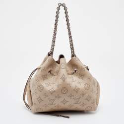 Pre Owned Louis Vuitton Galet Monogram Mahina Leather Bella Bucket Bag