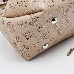 Pre Owned Louis Vuitton Galet Monogram Mahina Leather Bella Bucket Bag