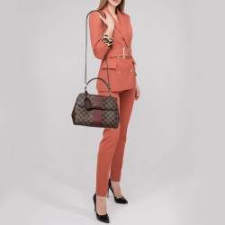 Pre Owned Louis Vuitton Bordeaux Damier Ebene Canvas Bond Street Bag