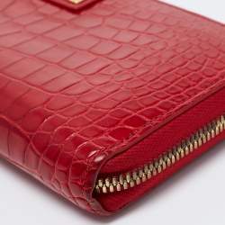 Louis Vuitton Red Alligator Limited Edition Zippy Wallet
